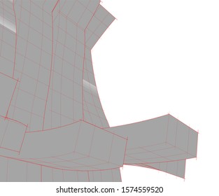 Building 3d structure. Architectural background. 