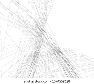 Building 3d structure. Architectural background. 