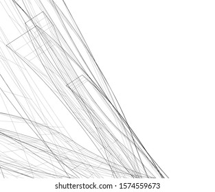 Building 3d structure. Architectural background. 