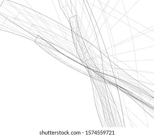 Building 3d structure. Architectural background. 