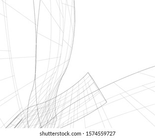 Building 3d structure. Architectural background. 