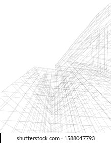 Building 3d structure. Architectural background. 