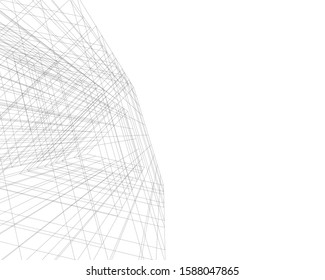 Building 3d structure. Architectural background. 