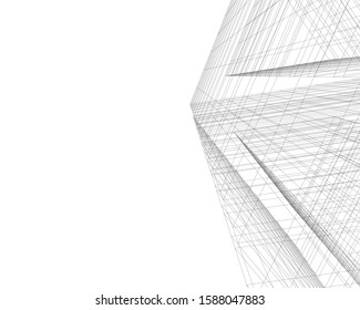 Building 3d structure. Architectural background. 