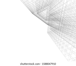 Building 3d structure. Architectural background. 