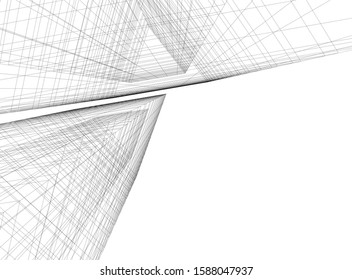 Building 3d structure. Architectural background. 