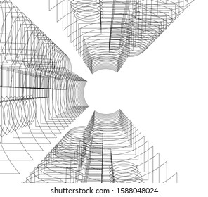 Building 3d structure. Architectural background. 
