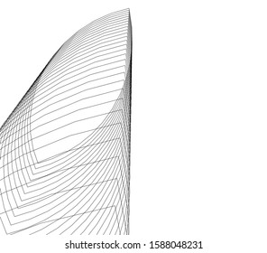 Building 3d structure. Architectural background. 