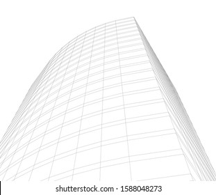 Building 3d structure. Architectural background. 