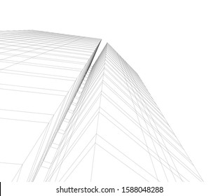 Building 3d structure. Architectural background. 