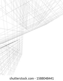 Building 3d structure. Architectural background. 