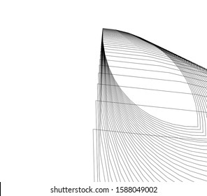Building 3d structure. Architectural background. 