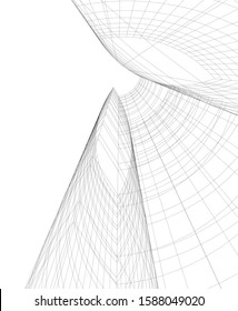 Building 3d structure. Architectural background. 