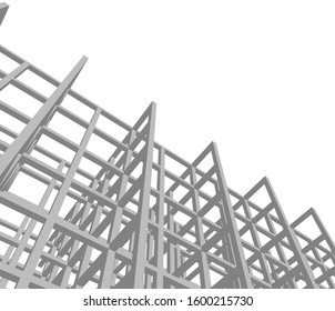 Building 3d structure. Architectural background. 