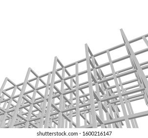 Building 3d structure. Architectural background. 