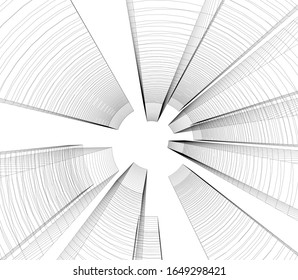 Building 3d structure. Architectural background. 