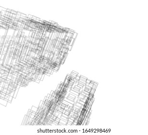 Building 3d structure. Architectural background. 