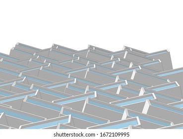 Building 3d structure. Architectural background. 