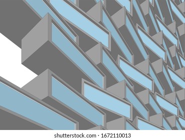 Building 3d structure. Architectural background. 
