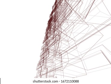 Building 3d structure. Architectural background. 