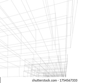 Building 3d structure. Architectural background. 