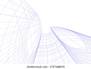 Building 3d structure. Architectural background. 