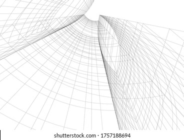 Building 3d structure. Architectural background. 