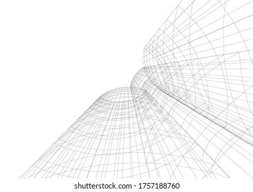 Building 3d structure. Architectural background. 