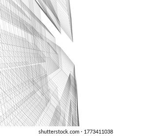 Building 3d structure. Architectural background. 