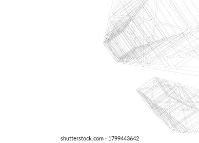 Building 3d structure. Architectural background. 