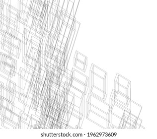 Building 3d structure. Architectural background. 