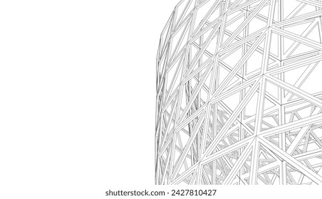 Building 3d structure. Architectural background. 