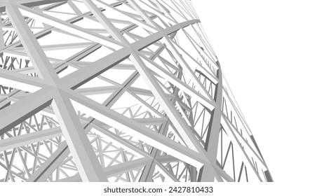 Building 3d structure. Architectural background. 