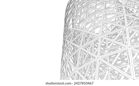 Building 3d structure. Architectural background. 
