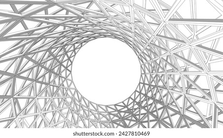 Building 3d structure. Architectural background. 