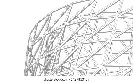Building 3d structure. Architectural background. 