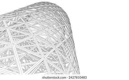 Building 3d structure. Architectural background. 