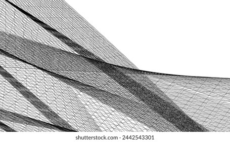 Building 3d structure. Architectural background. 