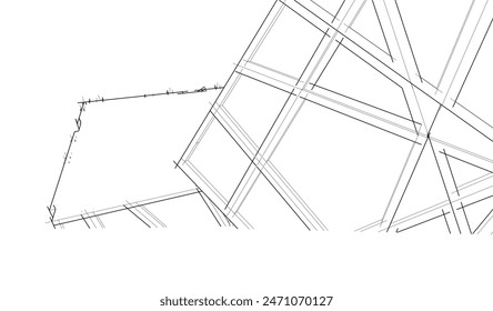 Building 3d structure. Architectural background. 