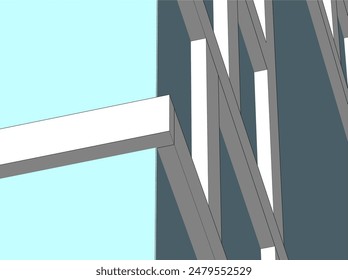 Building 3d structure. Architectural background. 