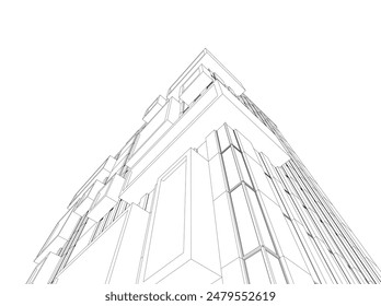 Building 3d structure. Architectural background. 