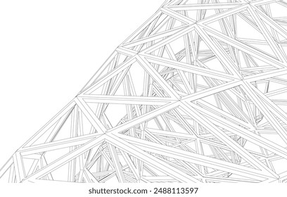 Building 3d structure. Architectural background. 