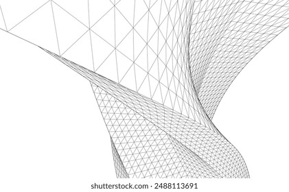 Building 3d structure. Architectural background. 
