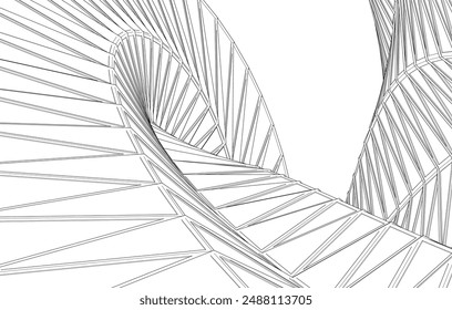 Building 3d structure. Architectural background. 