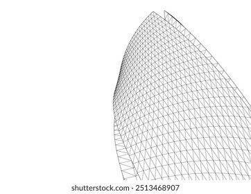 Building 3d structure. Architectural background.