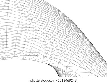 Construcción de la estructura 3D. Fondo arquitectónico. 