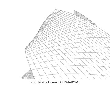 Construcción de la estructura 3D. Fondo arquitectónico. 