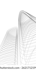 Building 3d structure. Architectural background.