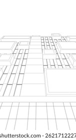 Building 3d structure. Architectural background.