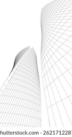 Construcción de la estructura 3D. Fondo arquitectónico.
